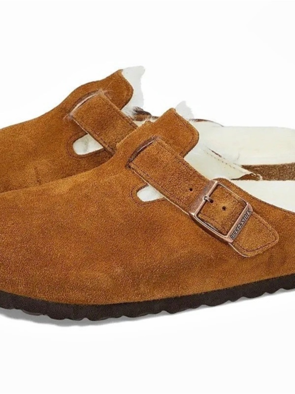 Birkenstock Boston Shearling Clogs - Mink Suede